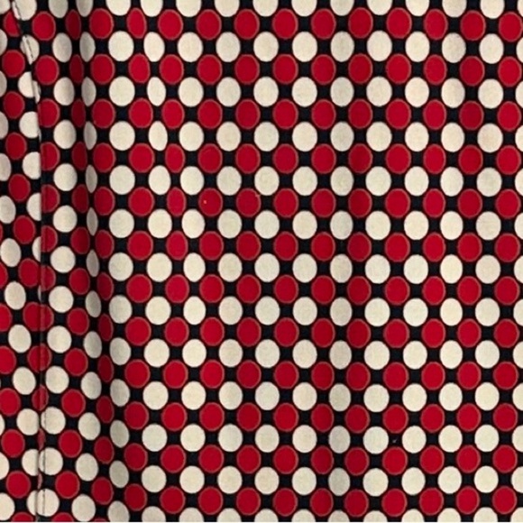 Lands' End size 12 dress, navy w/red & white polka dots, spring, summer, office - Picture 8 of 11